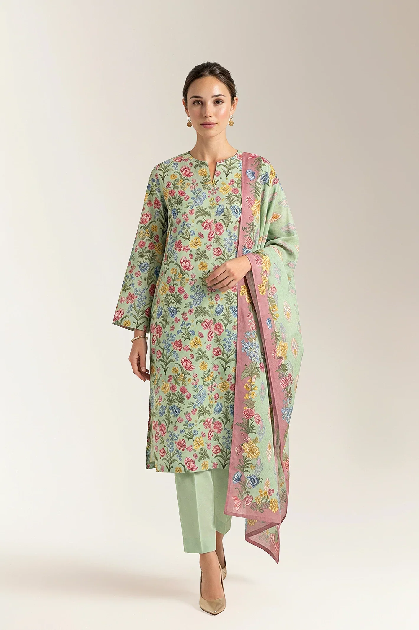 Embroidered Unstitched 3PC
