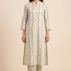 PRINTED RAW SILK UNSTITCHED SHIRT BOTTOM SUIT
