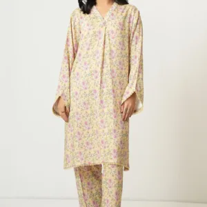PRINTED COTTON LINEN UNSTITCHED SHIRT BOTTOM SUIT