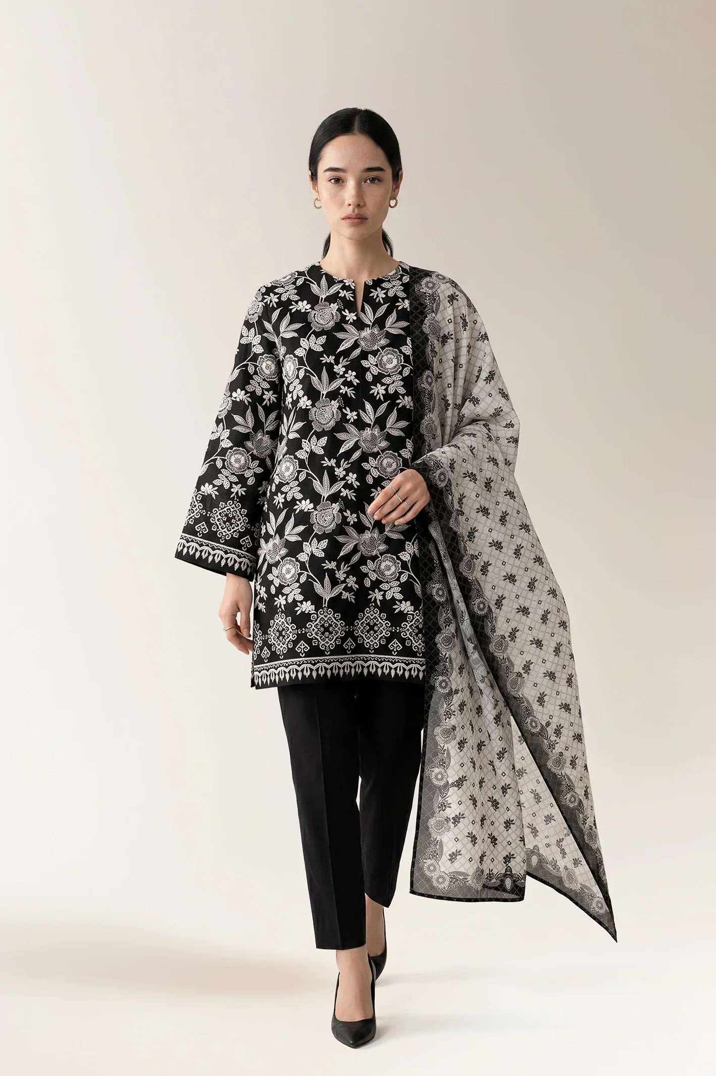 Printed Unstitched 3PC