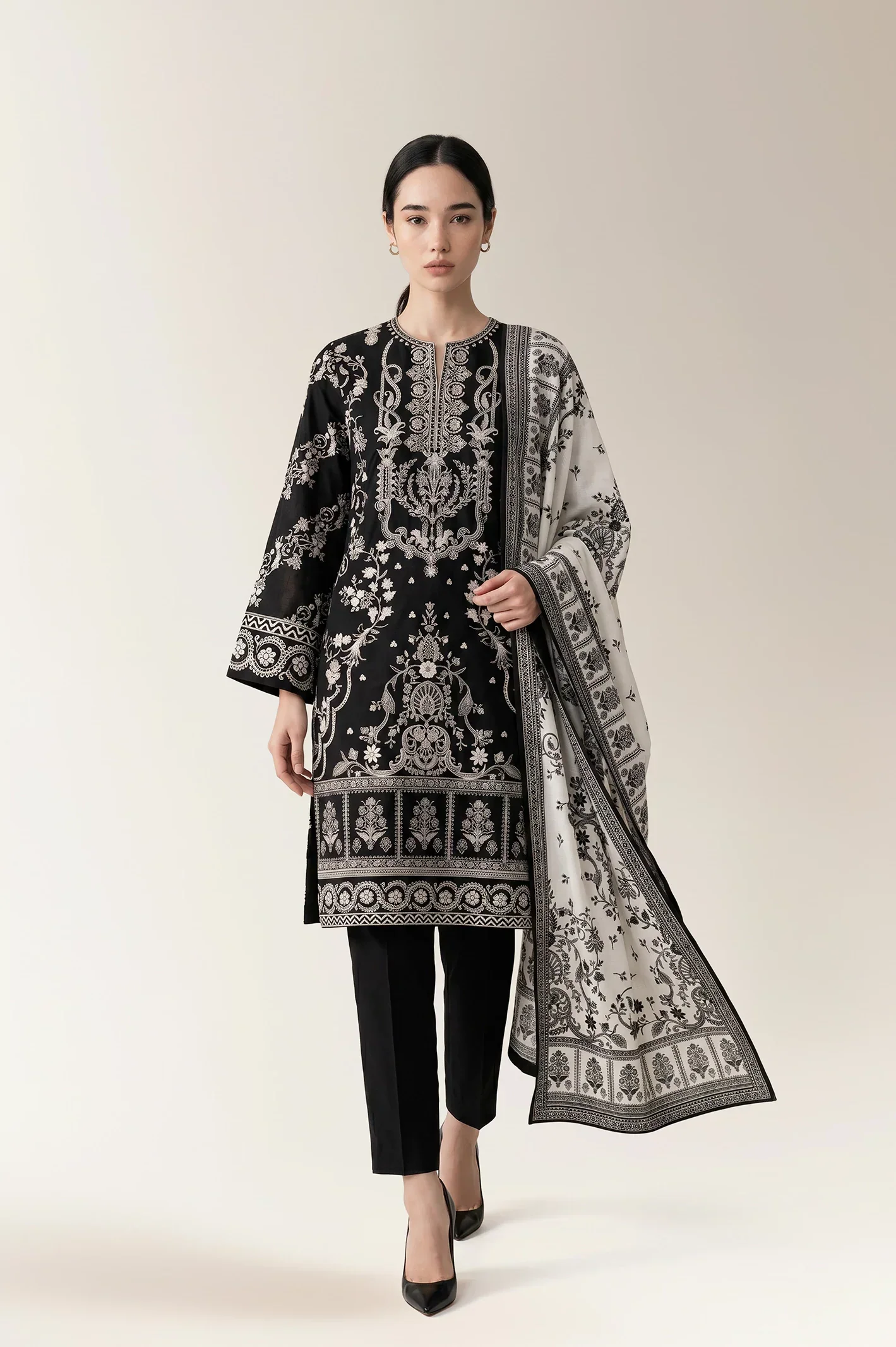 Printed Unstitched 3PC