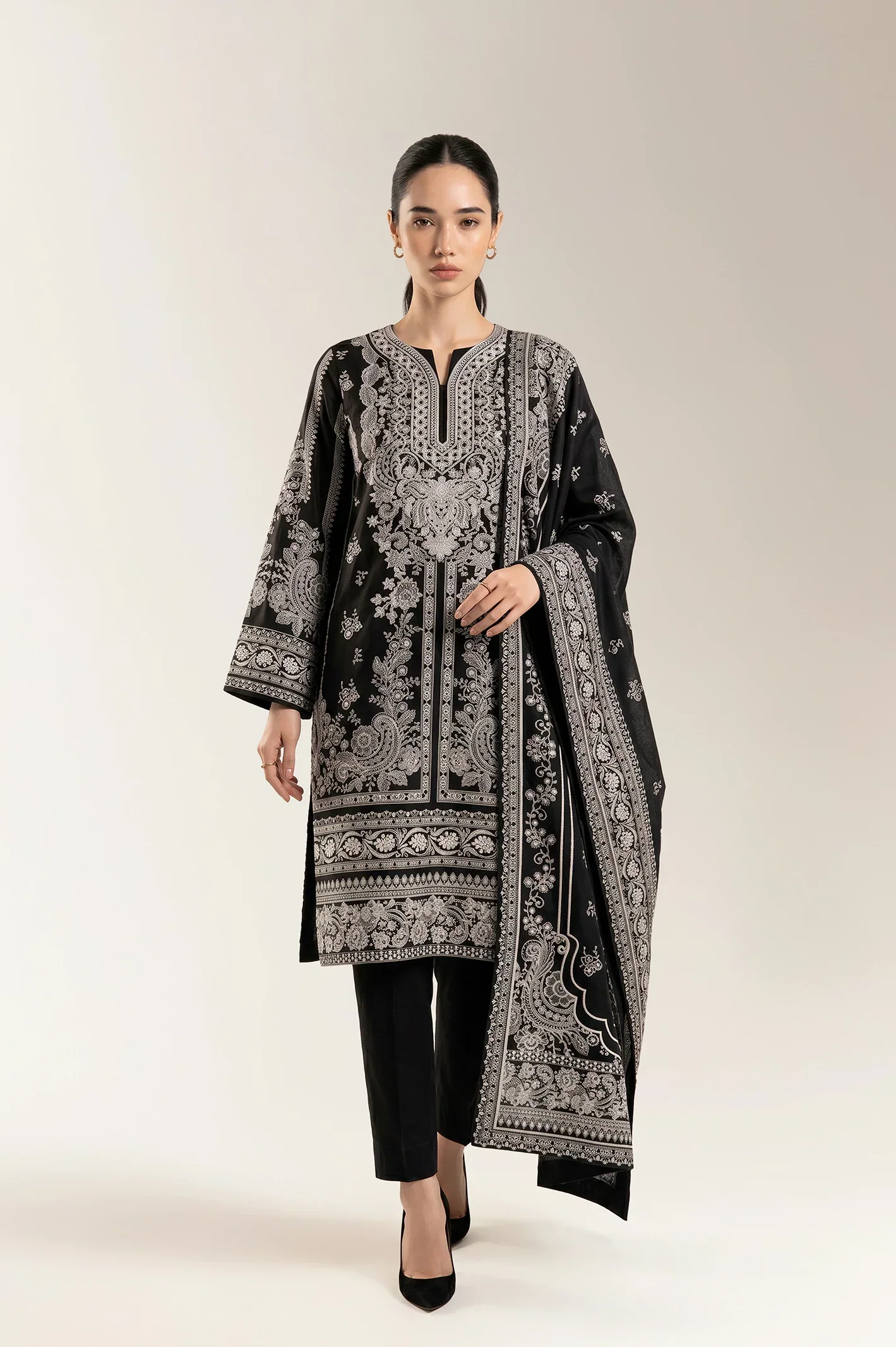Printed Unstitched 3PC